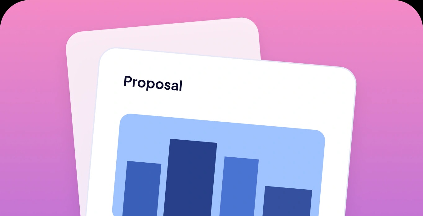 A proposal page with a bar chart
